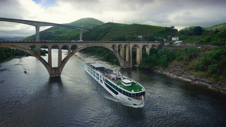 The Scenic Azure river ship in Portugal.