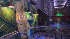 Royal Caribbean International's latest bar concept, the Bamboo Room, is a throw-back to the tiki bars that were popular after WWII. The bar, which seats 49 and has a Polynesian theme, was added to the Mariner of the Seas and will be retrofitted to most of the ships getting the Royal Amplified upgrade package, including the Navigator, Oasis and Allure of the Seas.