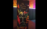 The drinks menu at the Bamboo Room has a tiki design.