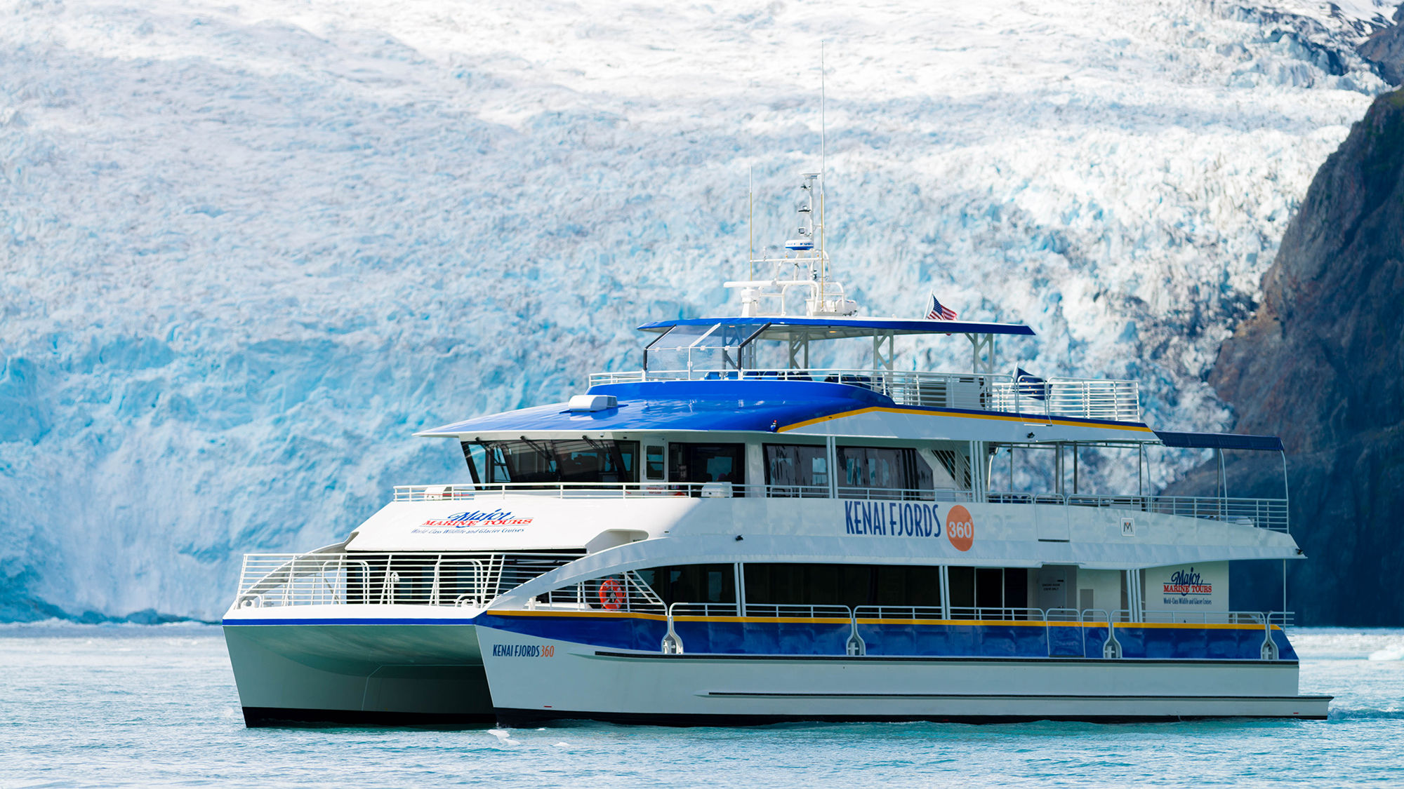 Major Marine Tours' Kenai Fjords 360 catamaran offers six-hour Kenai Fjords National Park cruises.