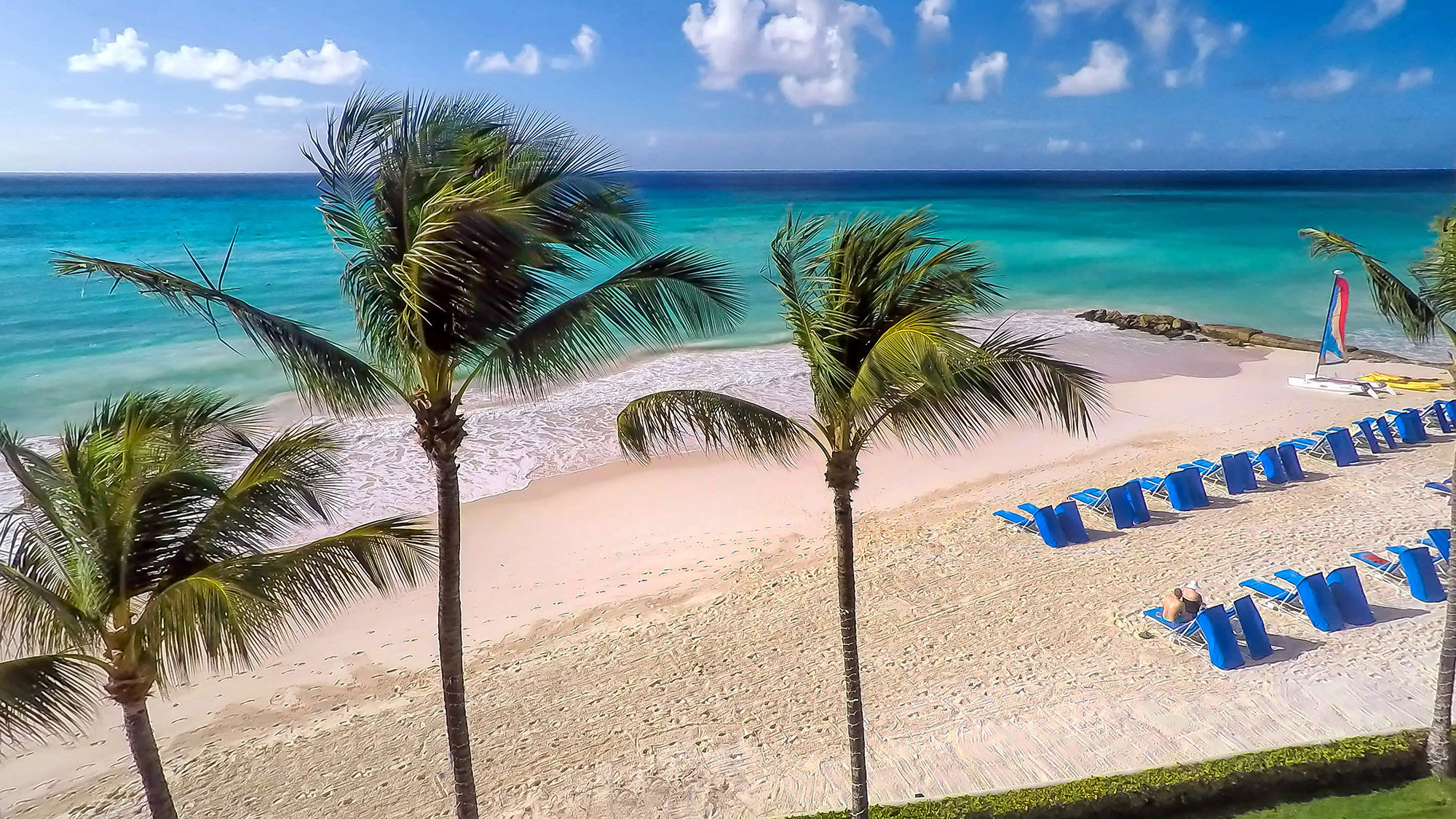 The beach at Sea Breeze Beach House in Barbados.