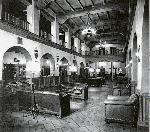 The lobby of the Hotel Andaluz in 1939, when it was the Hilton Albuquerque. The lobby of the Hotel Andaluz in 1939, when it was the Hilton Albuquerque.