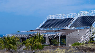The Friends of Nelha visitor center serves as the jumping-off point for tours of the 800-acre property and its various tenants working on energy, sustainability, conservation, food security and other projects.