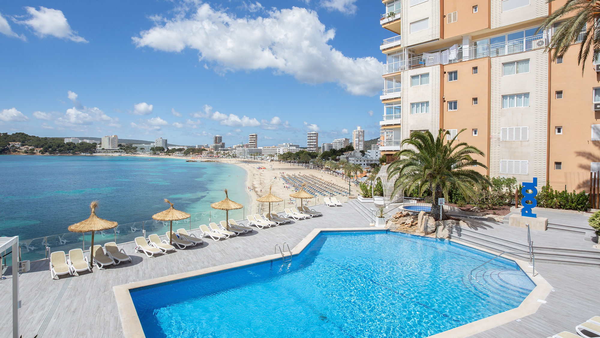 The pool area was among the features that were updated at the Sunlight Bahia Principe Coral Playa.