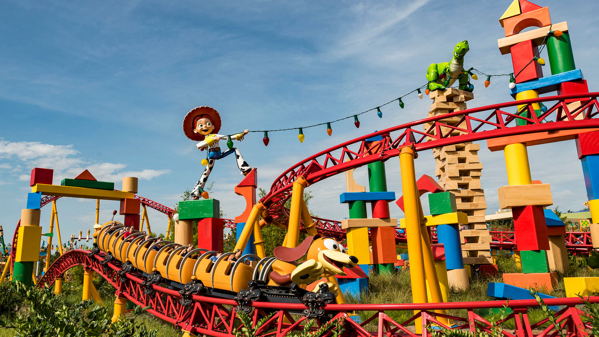 The Slinky Dog Dash rollercoaster in Toy Story Land at Disney's Hollywood Studios.