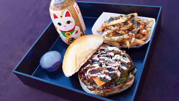 Kenji Burger on Kuhio Highway in east Kauai makes local grass-fed beef burgers with a Japanese twist. Kenji Burger on Kuhio Highway in east Kauai makes local grass-fed beef burgers with a Japanese twist.