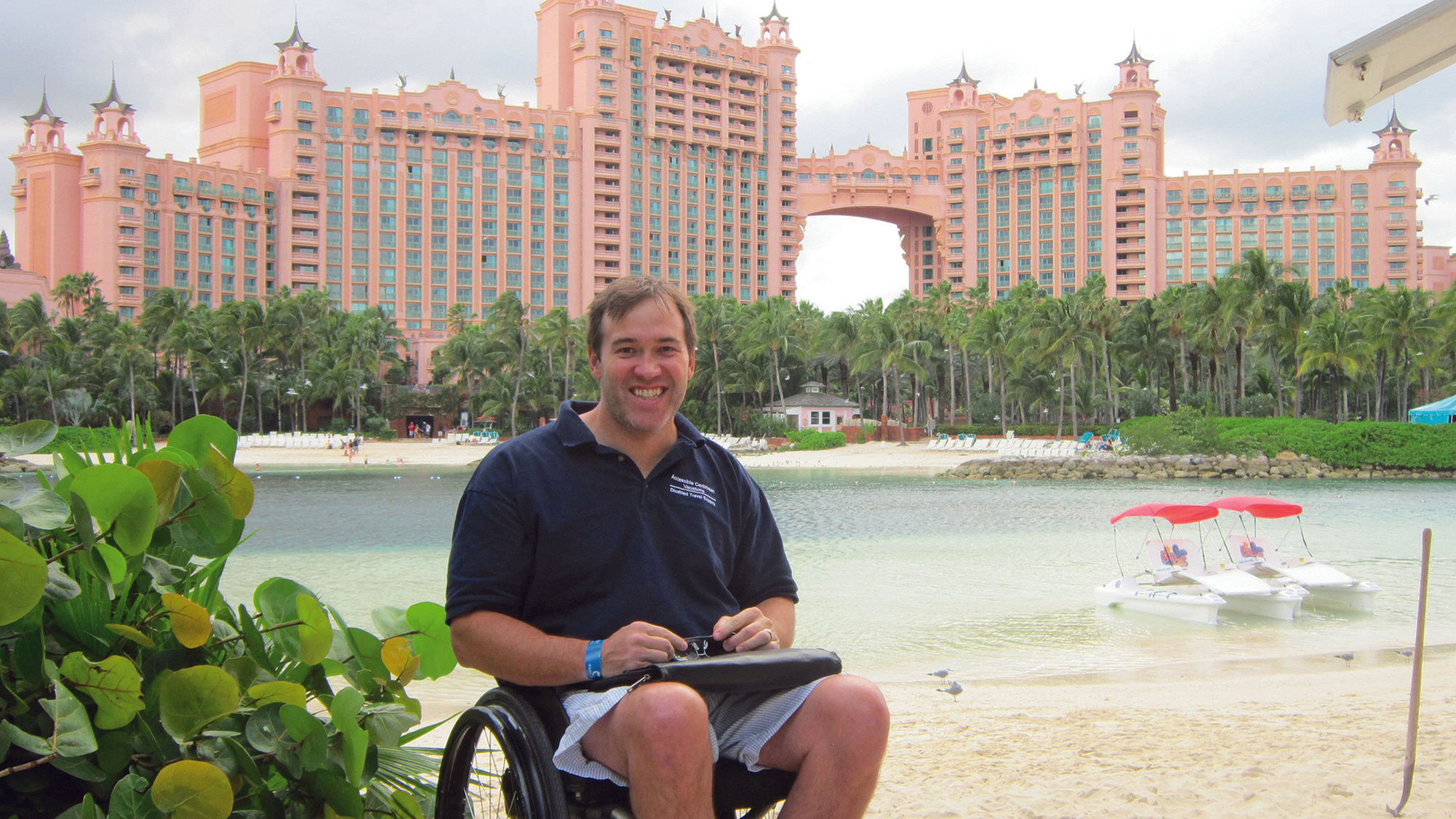John Sage, founder and owner of Accessible Travel Solutions, at Atlantis Paradise Island.