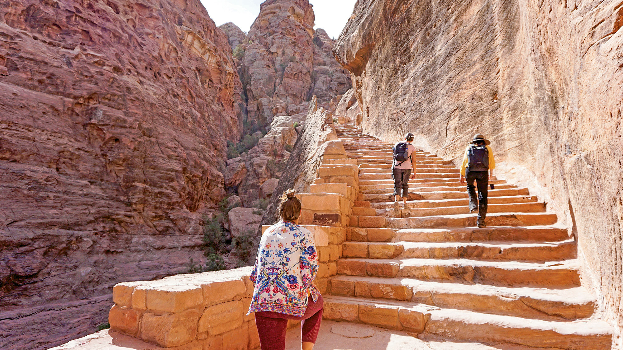 Intrepid Travel runs a Jordan tour that takes guests on a back-road hike into Petra, a more serene approach that avoids crowds.