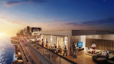 On the Sky Princess, the Sky Suites will be centrally located on the top decks and feature the largest private balconies ever offered by Princess Cruises.