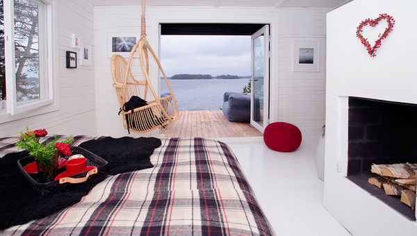 A guestroom at SuperShe island. A guestroom at SuperShe island.