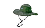 Presumably it takes a full-scale laboratory to come up with what Alchemi immodestly describes as the ''ultimate sun-protecting line of hats.'' Among them is the River Hat, which like all of the brand's hats, boasts radiant barrier technology that blocks 99.8 percent of skin-damaging UV rays and reflects as much as 80 percent of the sun's heat waves. The hat also has a moisture-wicking sweatband and expansive ventilation to aid in helping cool heads prevail as well as an asymmetrical, shapeable brim, adjustable sizing and chin strap.