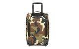 Despite its khaki camouflage print garb and ballistics-grade nylon exterior construction, this soft-shell carryon from Eastpak is very much at peace with the idea of overnight travel. The Tranverz Small Suitcase, which can be carried (it has padded side and top handles) or easily maneuvered on its two-wheeled base, features a zip-fastened front pocket, adjustable clip-fastened compression straps, internal zippered pockets and a double zip-around closure with a TSA-friendly combination-lock fastening.