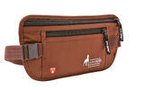This boon to travelers can be worn hidden under your clothing or externally as a discouraging-to-thieves fanny pack. Made of waterproof, machine-washable repo-stock nylon, the Alpha Keeper Money Belt has an adjustable elastic waist band with a snap clip that can extend to 47 inches when unfurled. Its virtues include a large secret pack on its back side, two front pockets, six identity-protecting RFID-blocking sleeves for shielding credit cards and one RFID-blocking sleeve that can hold and protect as many as three passports.