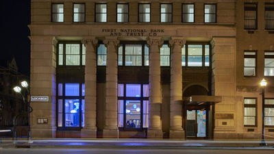 The 21c Museum Hotel in Lexington, Kentucky, occupies the historic Fayette National Bank Building.
