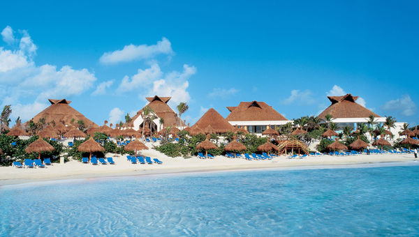 The beach at the Luxury Bahia Principe Akumal on the Riviera Maya. The beach at the Luxury Bahia Principe Akumal on the Riviera Maya.
