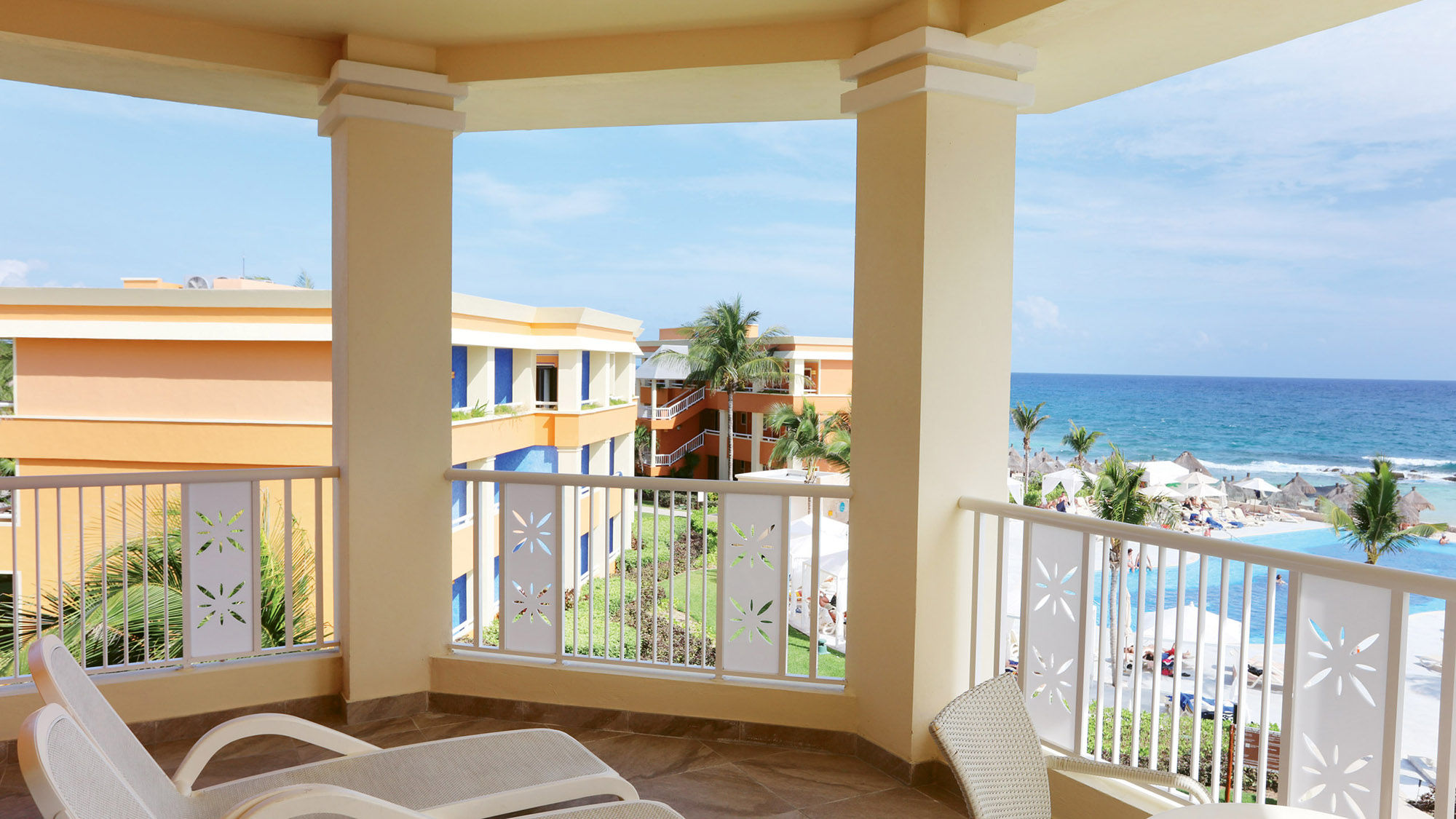 The view from the terrace of a Junior Suite Deluxe at the Luxury Bahia Principe Akumal.