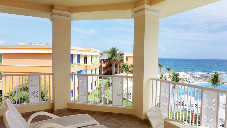 The view from the terrace of a Junior Suite Deluxe at the Luxury Bahia Principe Akumal.