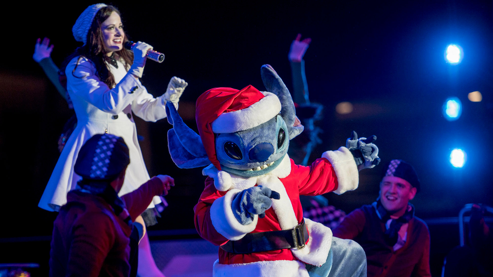 Stitch stars in "A Totally Tomorrowland Christmas," part of Mickey's Very Merry Christmas Party in the Magic Kingdom.