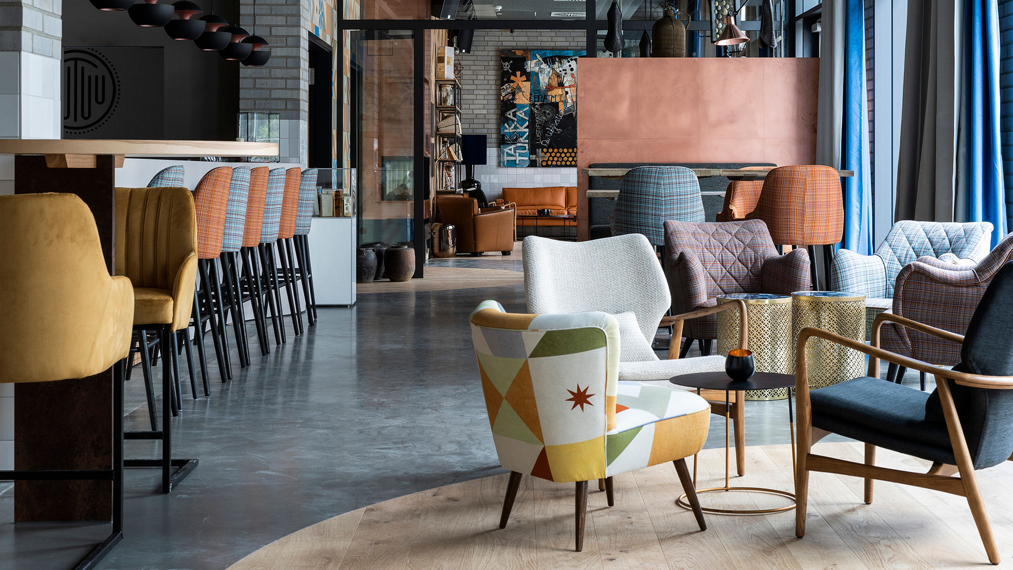 The lounge at Hotel Freigeist Gottingen, which opened in Gottingen, Germany, in July.