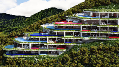 A rendering of the Jade Sea resort.