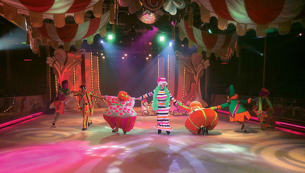 The Mariner of the Seas features a new ice show, “Ice Under the Big Top,” in Studio B. The Mariner of the Seas features a new ice show, “Ice Under the Big Top,” in Studio B.