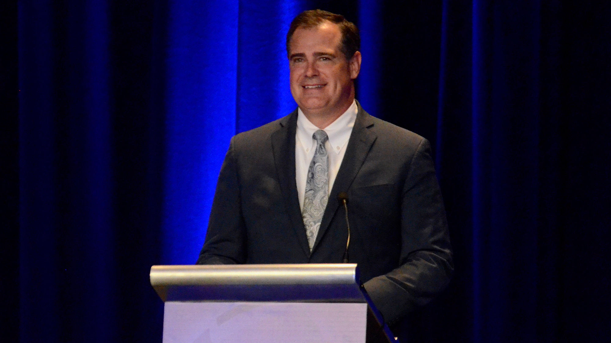 Zane Kerby, ASTA's president and CEO, speaks at the at the ASTA Global Convention in Washington.