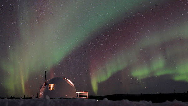Borealis Basecamp accommodations line a tranquil ridge overlooking the White Mountains and Wickersham Dome. Borealis Basecamp accommodations line a tranquil ridge overlooking the White Mountains and Wickersham Dome.
