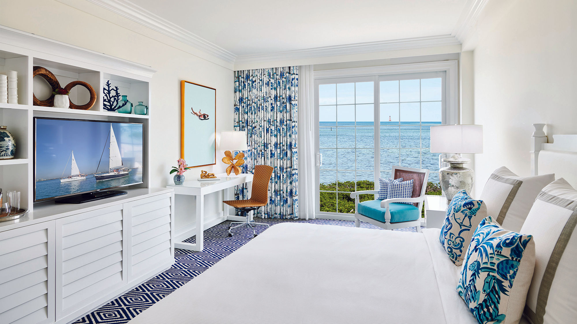 Rendering of a guestroom overlooking the Atlantic at Isla Bella Beach Resort.