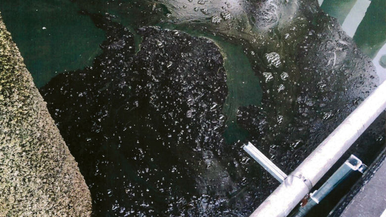The Alaska Department of Environmental Conservation is investigating whether this black material was the result of improper cruise ship discharges.