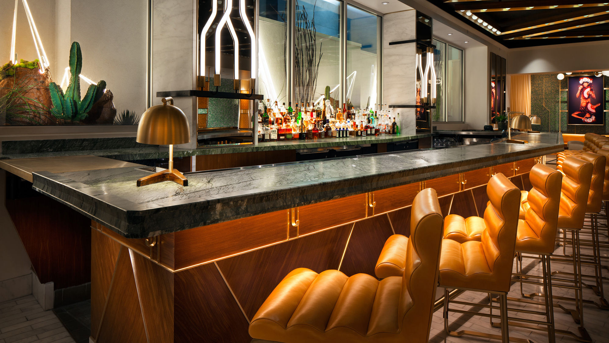 The W Hotel opened in late 2016 in a tower at the SLS Las Vegas with its own entrance, pool and the Living Room lounge.