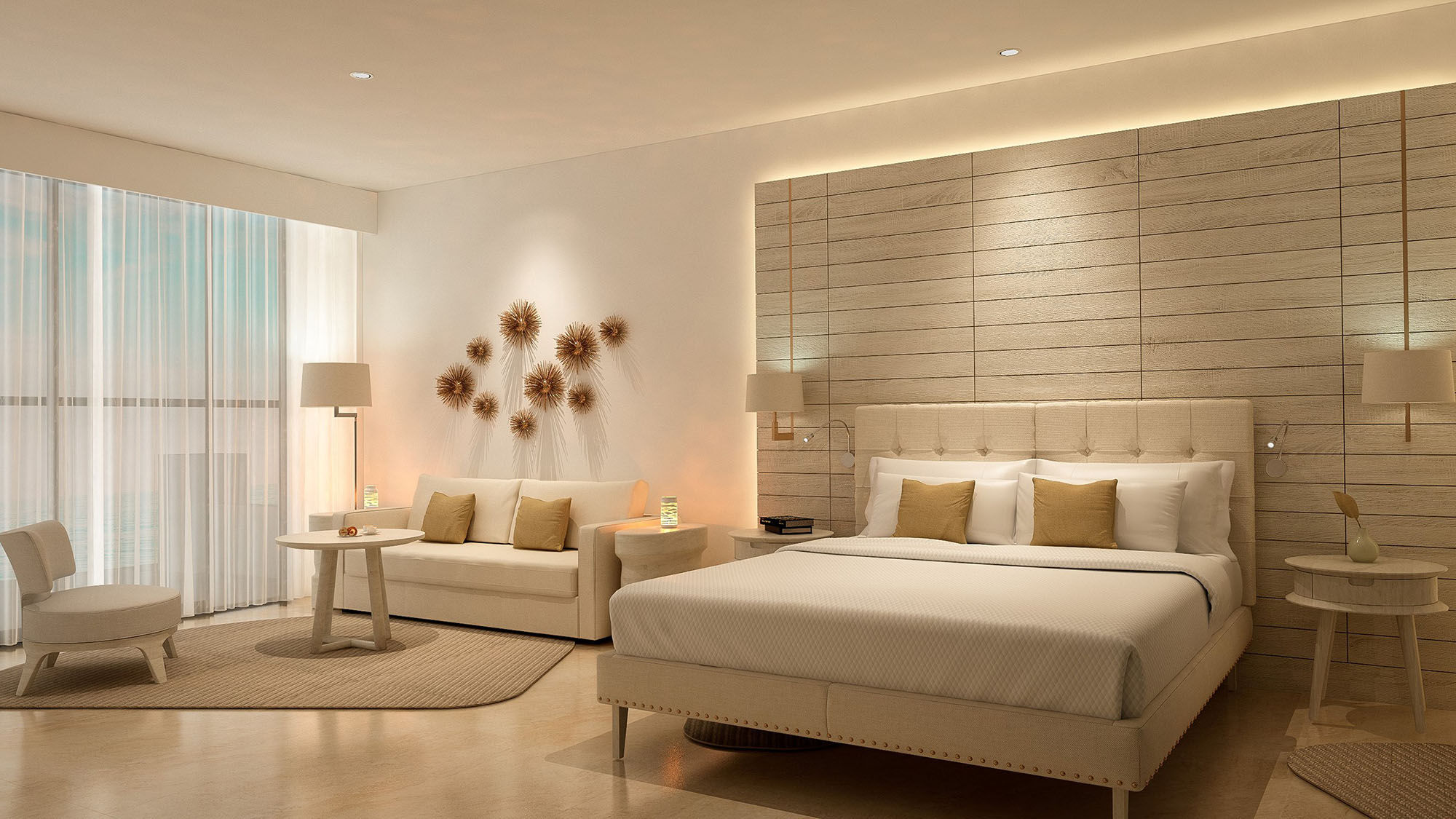 A standard gardenview room at the Melia Coco Beach.