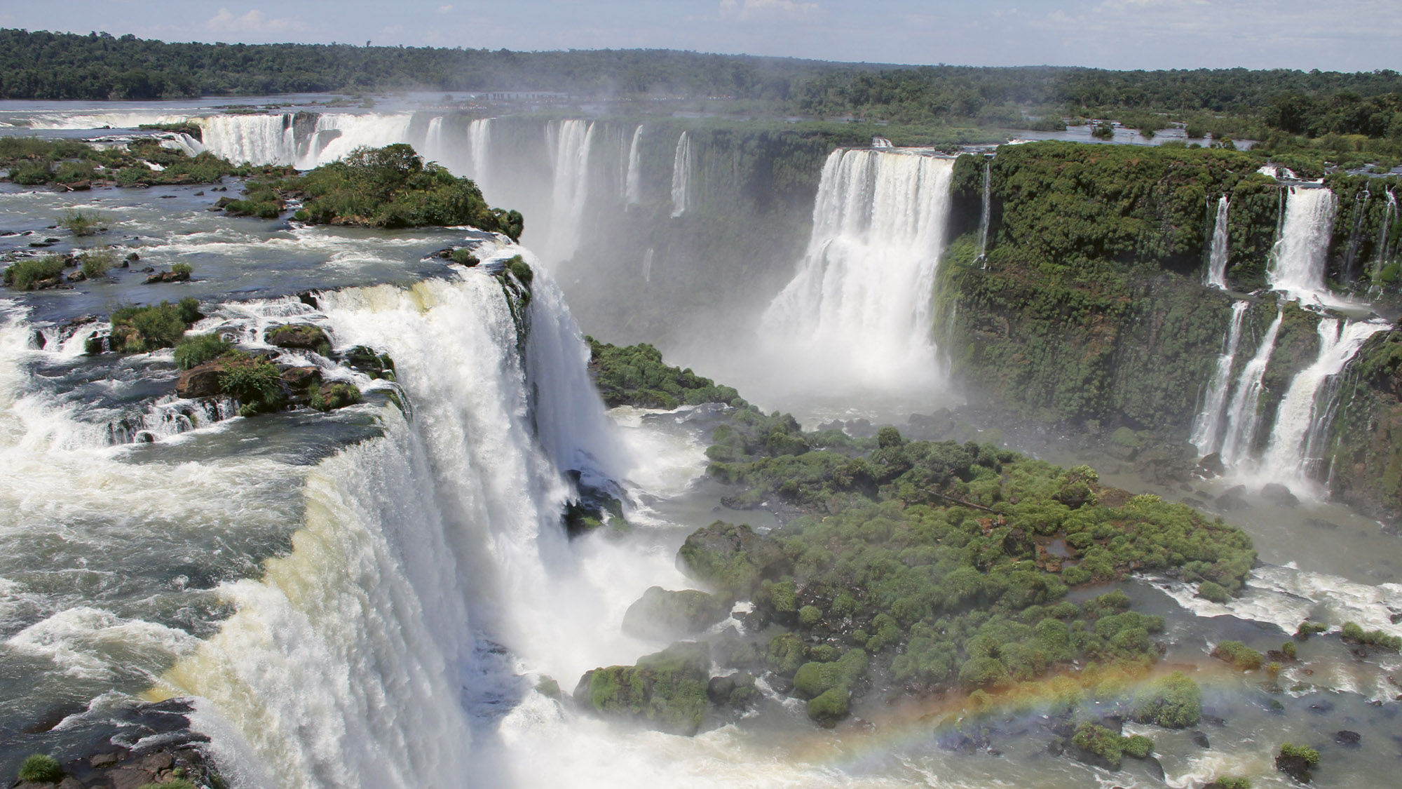 Iguazu Falls on the Brazil-Argentina border.