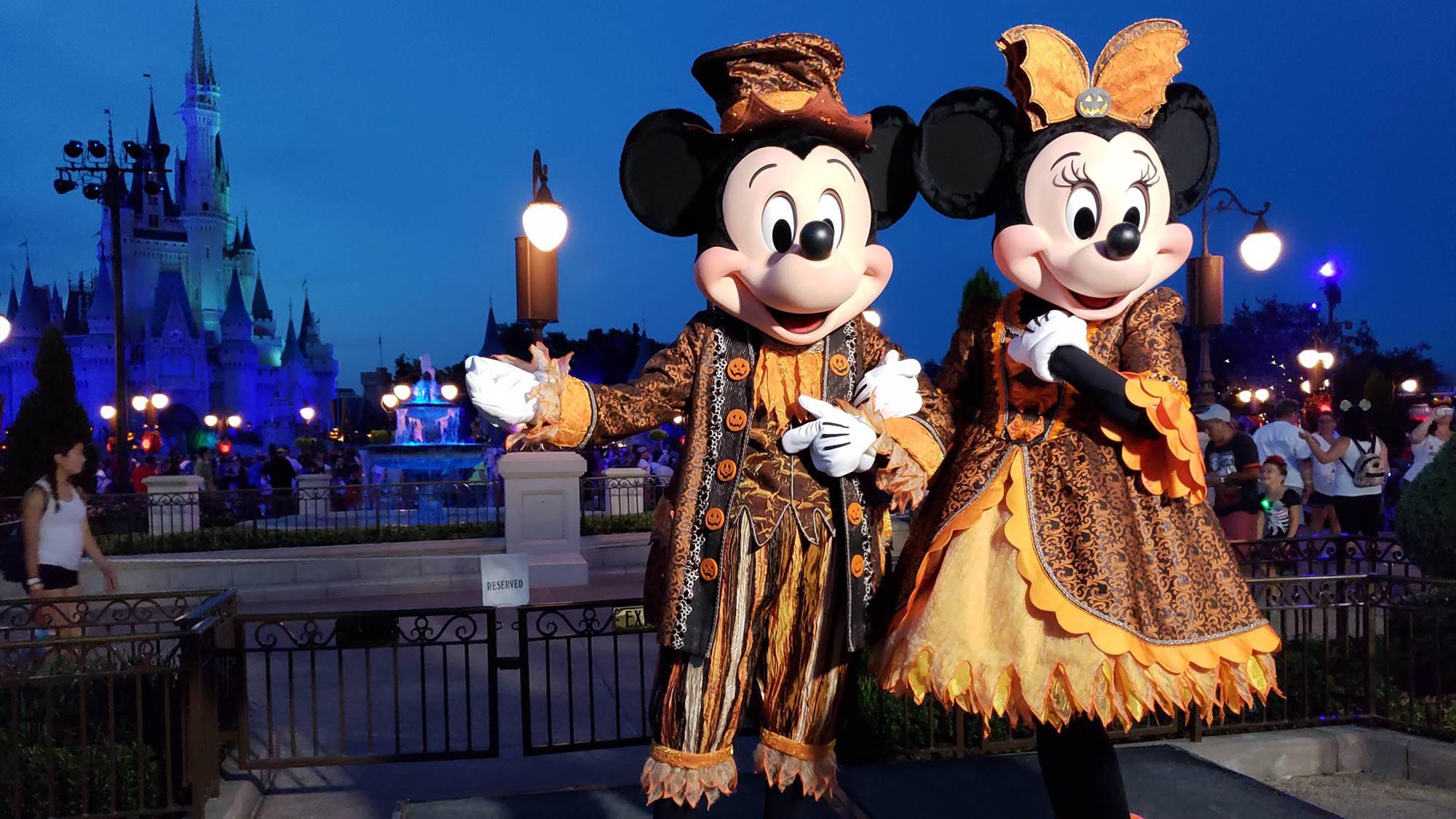 Mickey and Minnie have presided over Disney World's Not-So-Scary Halloween Party, which was scheduled to take place nightly from Aug. 13 to Nov. 1.