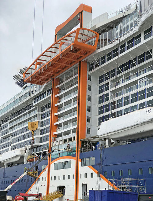 The Magic Carpet platform is the most iconic feature on Celebrity Edge. The Magic Carpet platform is the most iconic feature on Celebrity Edge.