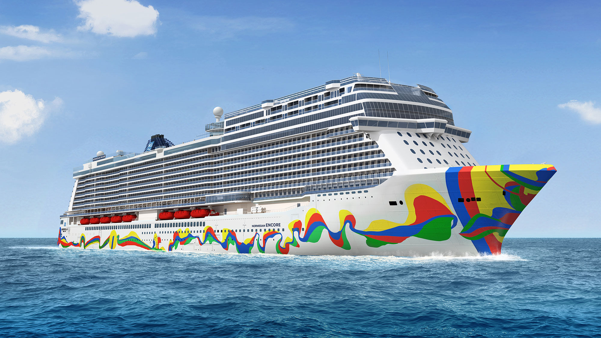 Abstract art to adorn Norwegian Encore's hull
