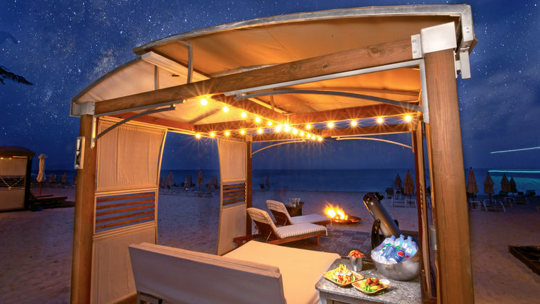 The Westin Grand Cayman offers stargazing through a telescope from a cushioned lounge chair.