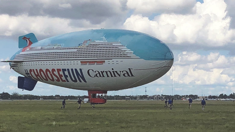The Carnival AirShip at a general aviation field in Pembroke Pines, Fla.