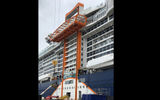 The 2,918-passenger ship is due in November and will sail on Caribbean itineraries from Fort Lauderdale. It is the first of a new class of ship for Celebrity and as such is chock full of innovations, such as a moving exterior platform called the Magic Carpet and a multi-level dining and entertainment space called Eden. Craftsmen are using more plaster for the walls to get curved shapes and extra detailing in the design. The Edge is being built at the Chantiers de l'Atlantique shipyard in St. Nazaire, France.