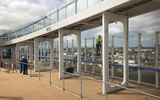 The jogging track on the Edge ascends to a second level, opening up views from the pool to the edge of the ship.