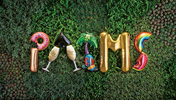 An Adam Parker Smith marquee greets guests at the Palm’s porte-cochere. An Adam Parker Smith marquee greets guests at the Palm’s porte-cochere.