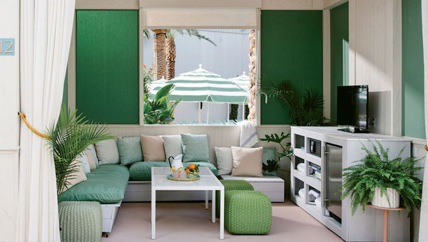 A pool cabana at the Park MGM. A pool cabana at the Park MGM.