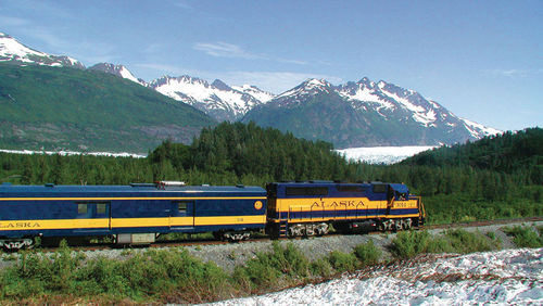 The Alaska Railroad Coastal Classic train.