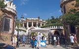 The entrance to Parque Guell, a public park designed by Antoni Gaudi and opened in 1926. In 1984 it was named a Unesco World Heritage site.