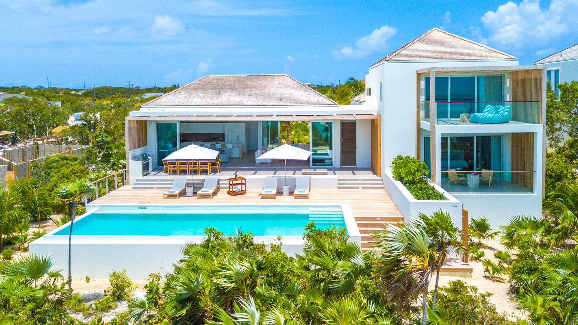 A villa design at Beach Enclave Long Bay in Turks and Caicos.