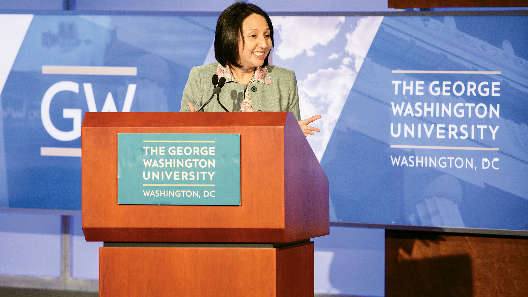 Seleni Matus, director of George Washington University's International Institute of Tourism Studies, hosted the Overtourism: Seeking Solutions event.