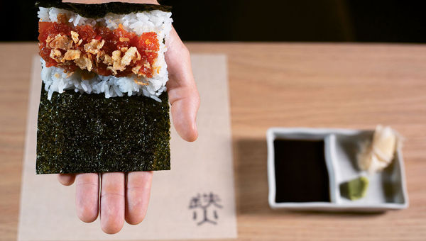 The Tekka Spicy Tuna Hand Roll from Tekka Bar: Handroll & Sake. The Tekka Spicy Tuna Hand Roll from Tekka Bar: Handroll & Sake.