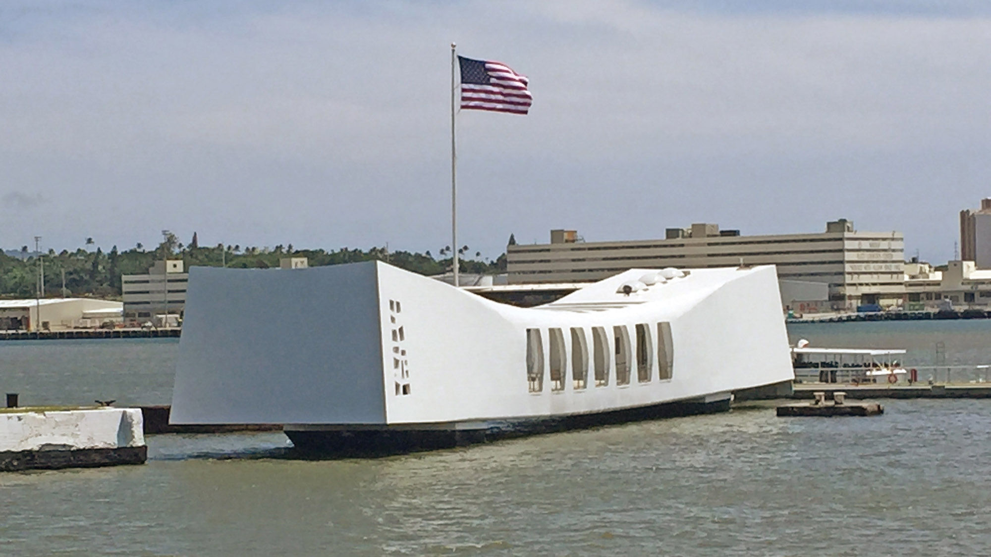 The USS Arizona War Memorial in the waters off Oahu, the island that is the main gateway for Hawaii visitors.