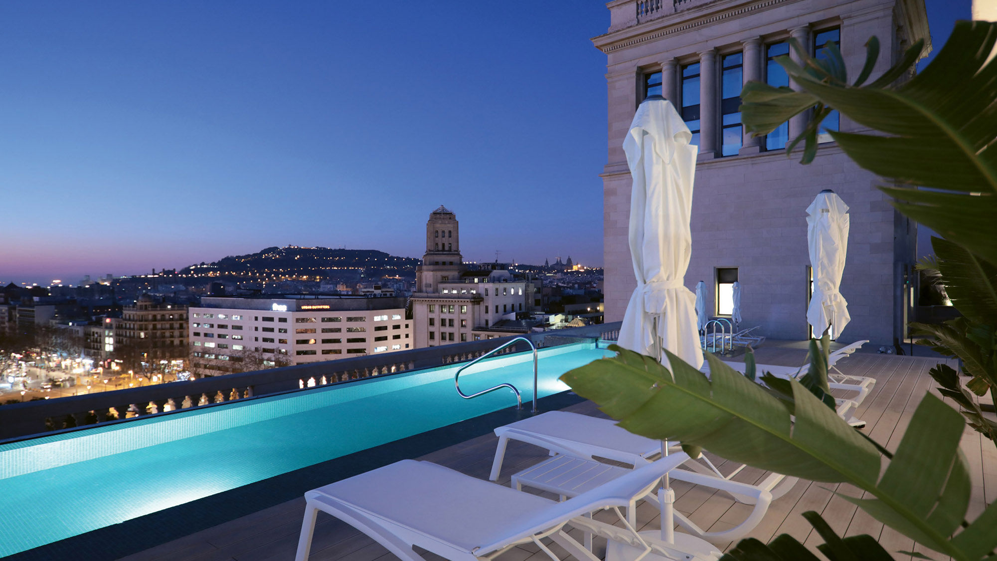 The pool area at the Iberostar Paseo de Gracia, which opened this year on the Plaza de Catalunya.