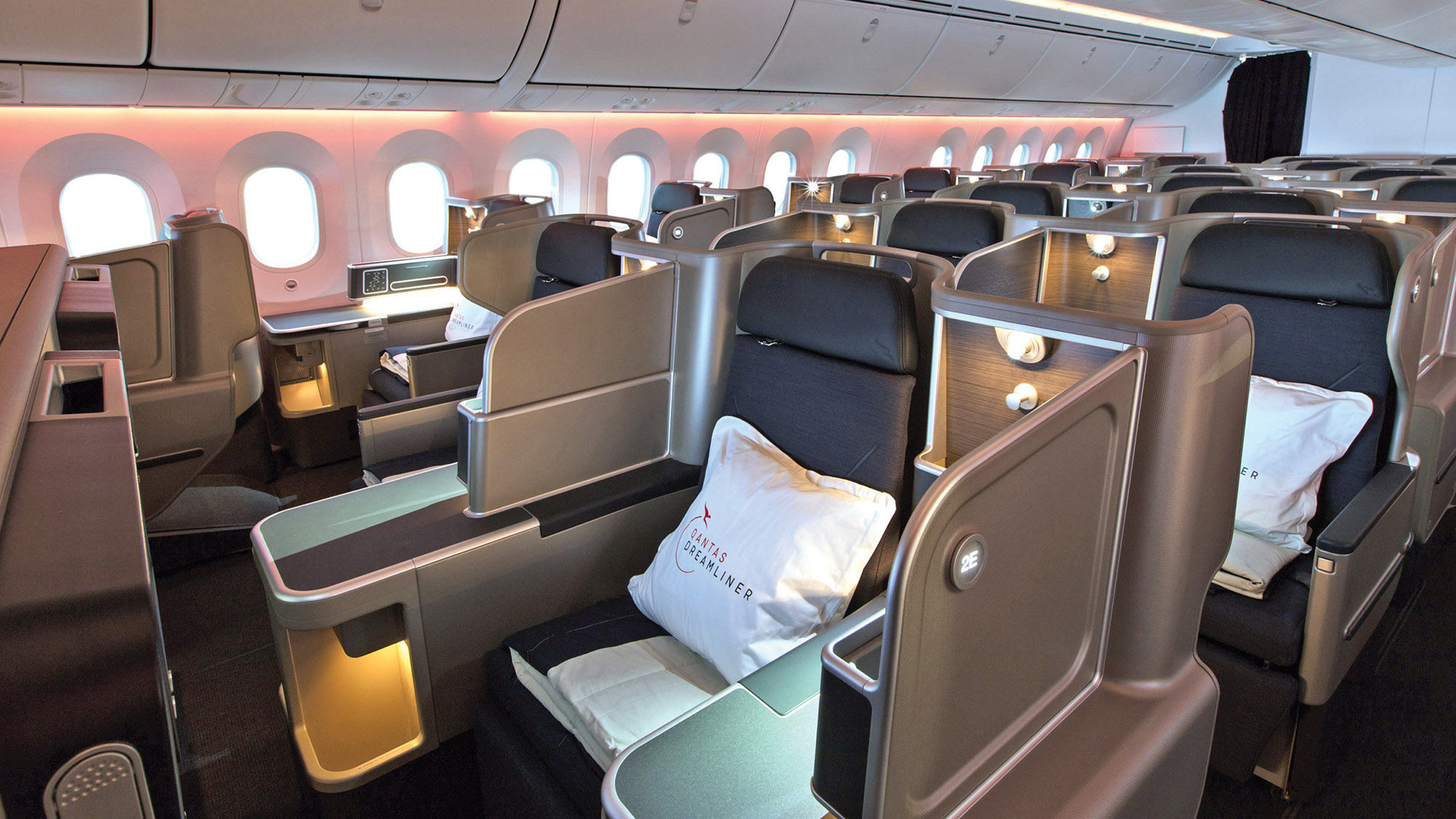 Business class on Qantas’ Boeing 787-9 Dreamliner.