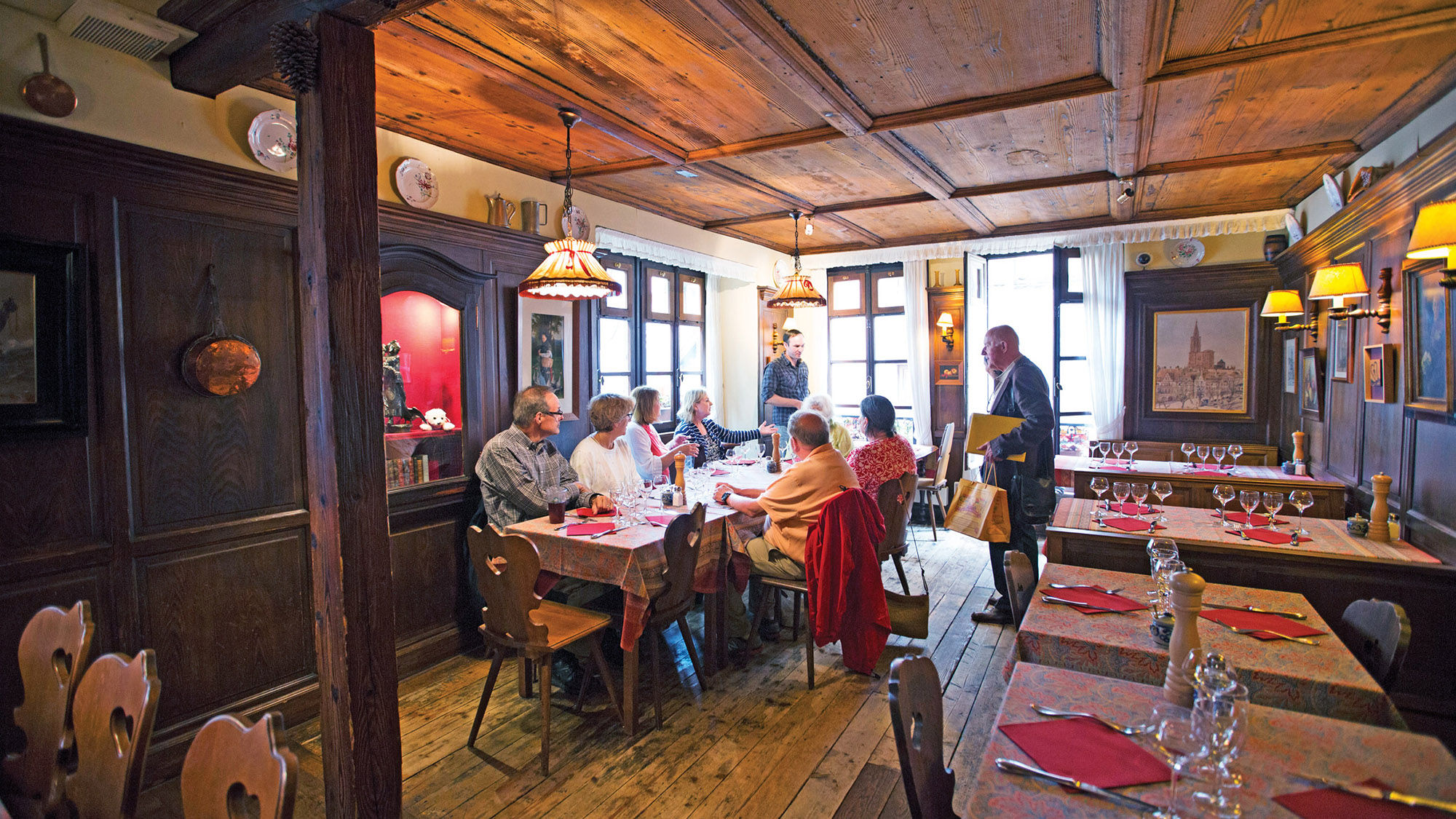 An off-ship meal during a Switzerland & the Rhine cruise through A&K’s small-group Connections European River Journeys.